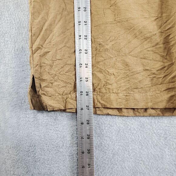 Tommy Bahama Shirt Mens XL Tan Silk Short Sleeve Paradise Spirits Button Down - Picture 4 of 13